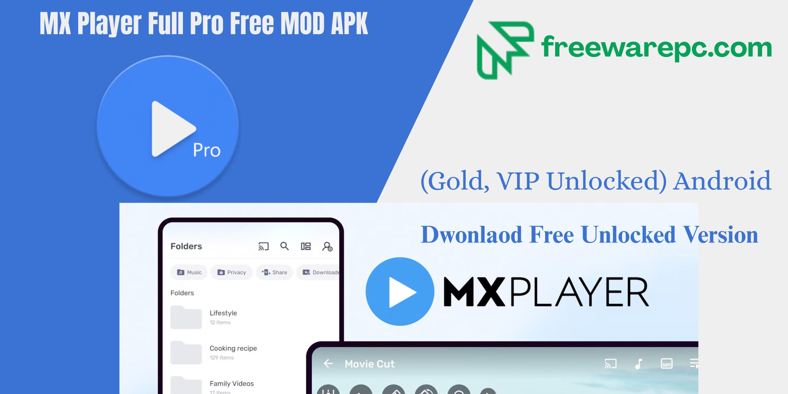 MX Player Full Pro 1 99 8 Free MOD APK   (Gold VIP Unlocked) Android